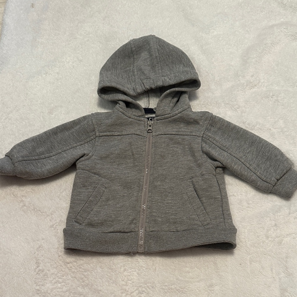Cozy Gray Kids Zip-Up Hoodie
